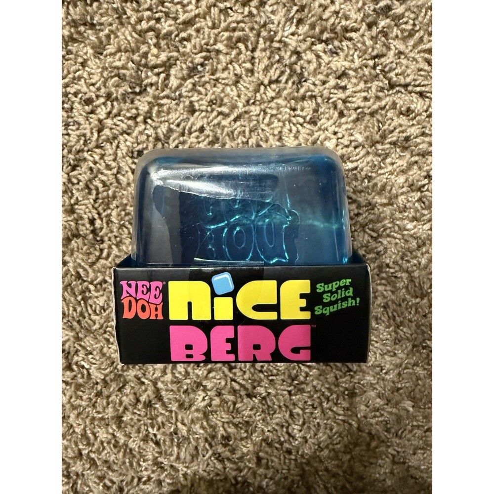 NeeDoh Nice Berg - Giant NeeDoh Nice Cube - (Blue) AUTHENTIC! Fast Ship In Hand